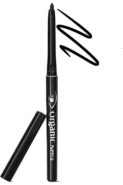 Organic Netra كحل كاجال أسود نقي - عضوي، نباتي، مقاوم للتلطخ، ومقاوم للماء