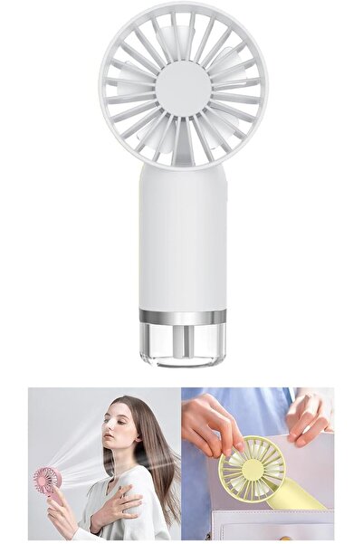 COOYA Portable Handheld Misting Fan,Rechargeable Battery Operated,Makeup Cooling Fan Travel, Beach (White)