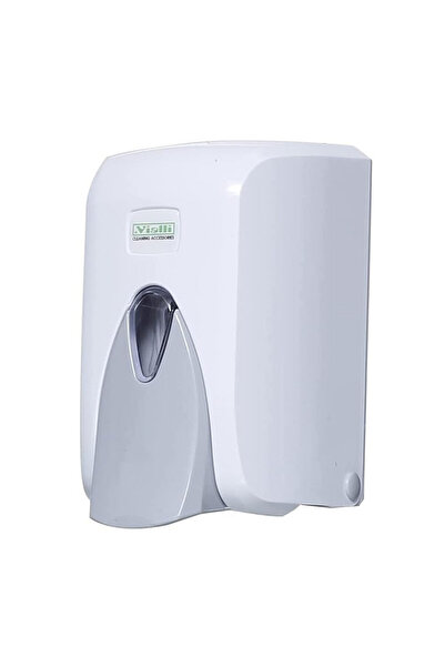 Vialli Liquid soap dispenser X18, 500ml, Push-button, White/gray