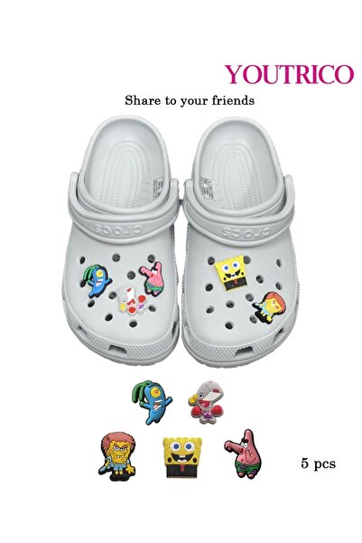 Youtrico 5 Pieces Cartoon Character Shoe Buckle - Cute Slipper Ornament