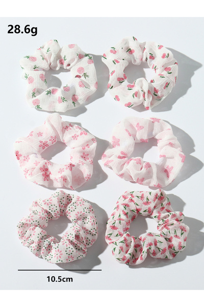 Take Two By Styli Set of 5 - Floral Printed Hair Tie