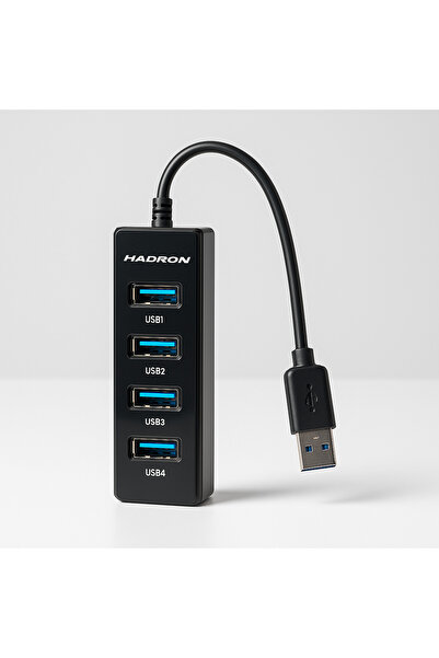 Hadron HDX7017 USB 3.0 4 Port Hub – Yüksek Hızlı Veri ve Şarj Desteği, 5Gbps, LED Işıklı