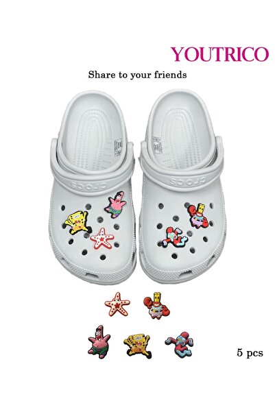 Youtrico 5 Pieces Cartoon Character Shoe Buckle - Cute Slipper Ornament