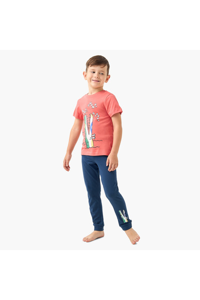 Juniors Crocodile Print T-shirt and Pyjama Set