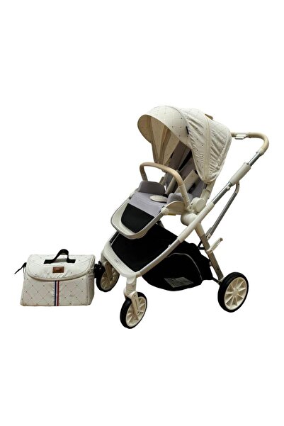 L-Sun Reversible Folding Stroller with Foot Cover, 0-36 months, White