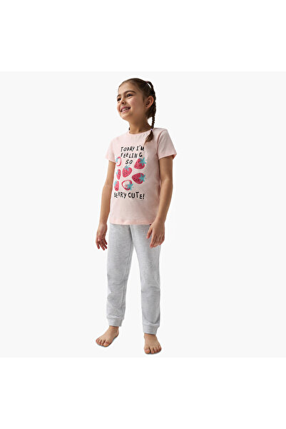 Juniors طقم تي شيرت وبيجامة مطبوع