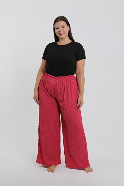 Celira بنطلون نسائي كبير الحجم بقصة مريحة وفضفاضة بلون المرجان