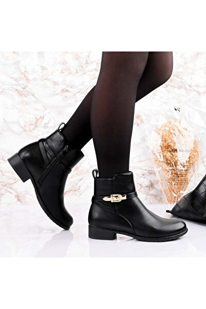 Tmall Ghete de damă, din piele cu interior din piele întoarsă, TM1GD1095, negre