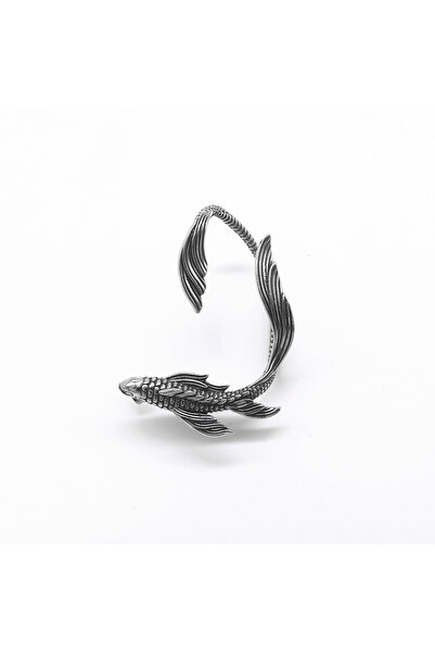 Viking Ear Cuff Fish Design Nail Model S+ Quality 316L Stainless&Non-Tarnish Steel Earring Single Piece