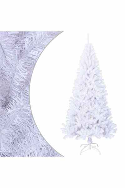 vidaxl Artificial Christmas Tree with Thick Branches White 180 cm PVC