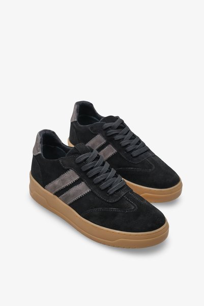 İNNABUTİKK Luvia Women's Genuine Leather Sneakker Sports Shoes - Black