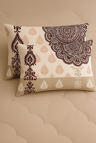 Bonny Home Mandala Patterned 2-Piece Pillowcase Cotton Fabric with Zipper