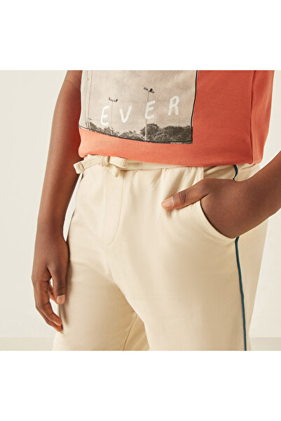 Juniors Solid Joggers with Elasticated Drawstring and Pockets