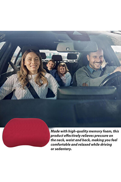 AGC CPL-02 Car Seat Neck & Back Support Cushion (2PCS) Memory Foam for Comfort & Pain Relief Maroon