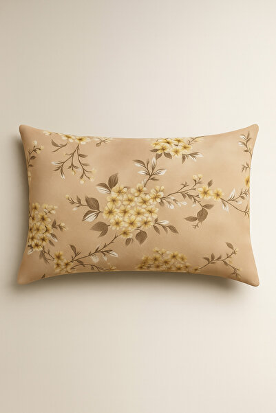 Bonny Home Mirna Brown Patterned 2-Piece Pillowcase Cotton Fabric with Zipper