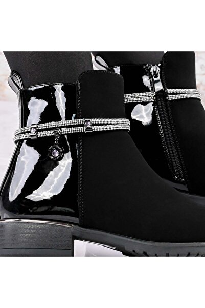 Tmall Ghete de damă, din piele cu interior din piele întoarsă, TM1GD1094, negre