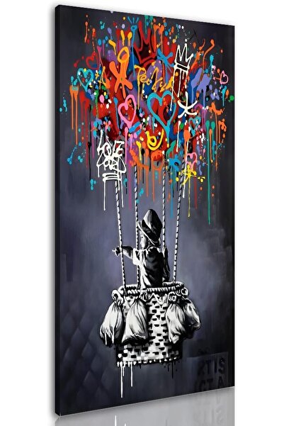 ALAYRA International لوحة جدارية لبانكسي جرافيتي (40×60 سم) - طباعة قماشية تج...