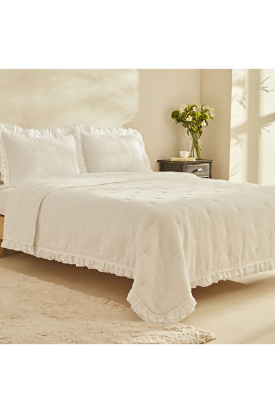 KARACAFİLE Double Size Karaca Sprin Confort Bedspread Cream