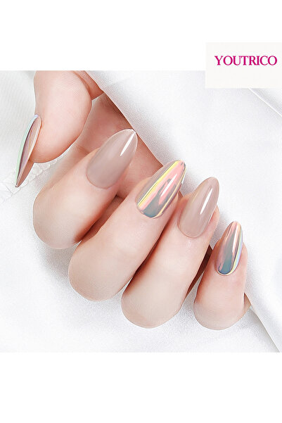Youtrico Women cat-eye false nails,smooth mirror,diamond-cut,party and gathering press on nails