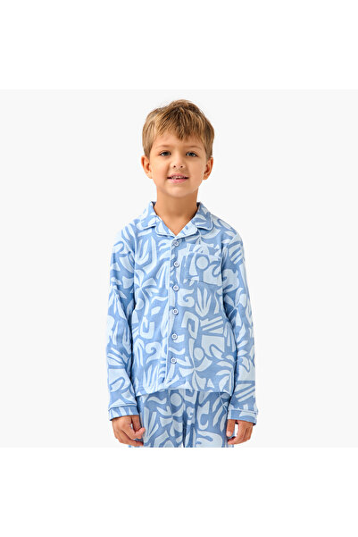 Juniors Printed Shirt and Pyjama Set