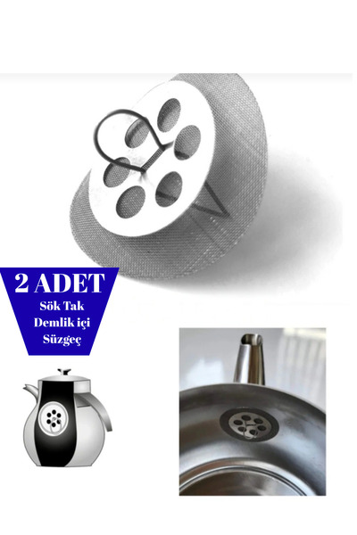BRE HOME 2 Adet Sök Tak Demlik İçi Süzgeç | Paslanmaz Çelik Filtre | Çaydanlı...
