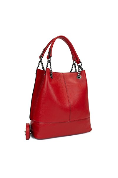 Posete Fagaras Poseta Piele Lucia - Rosu, Geanta Casual din Piele Naturala, G...