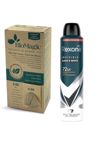 BIOMAGIC Saç Boyası Sarı No: 9.00 + Deodorant HEDİYE