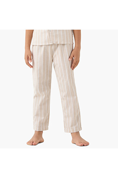 Juniors Striped Short Sleeves Shirt and Elasticated Pyjama Set