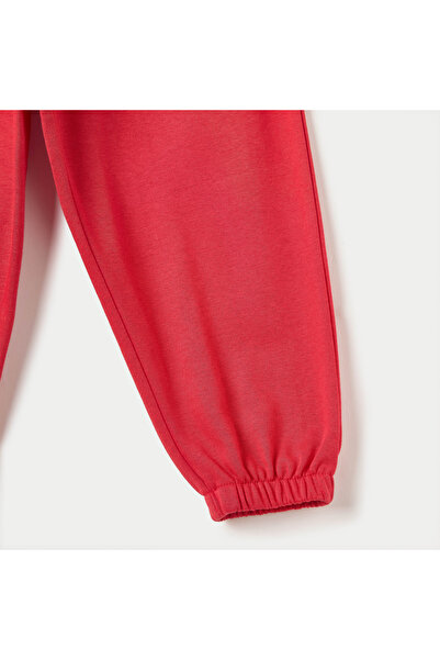 Juniors Cherry Print Joggers with Drawstring Closure and Pockets