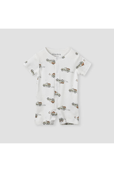 Juniors Printed Sleepsuits with Snap Button Closure - Set of 2