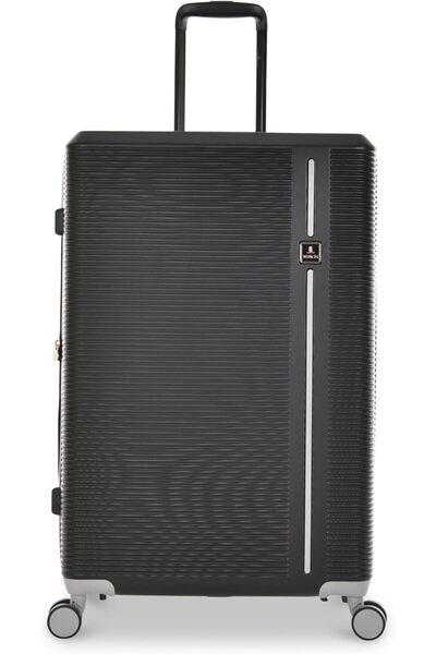 Track 4-Piece ABS Hard Shell Spinner Luggage Set with TSA Lock (Black2, HK333/4P)