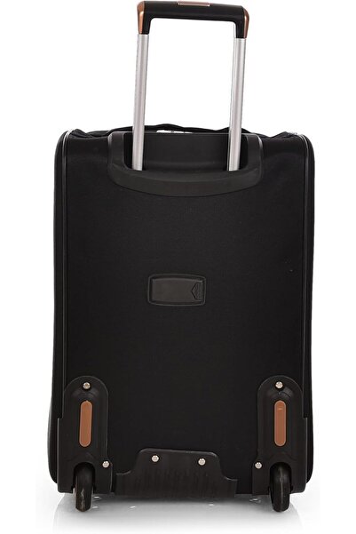 New Travel 20" Soft Fabric Carry-On Suitcase with 2 Wheels & Combination Lock - Model 9951-20 (Black