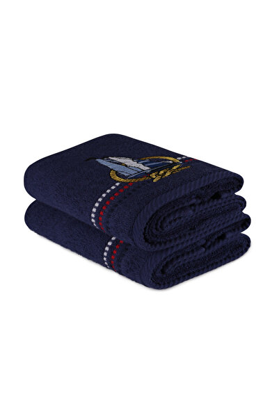 Talis Set of 2 Kitchen Towels Navy Dark Blue Yelken 50x70 cm (100% Cotton)
