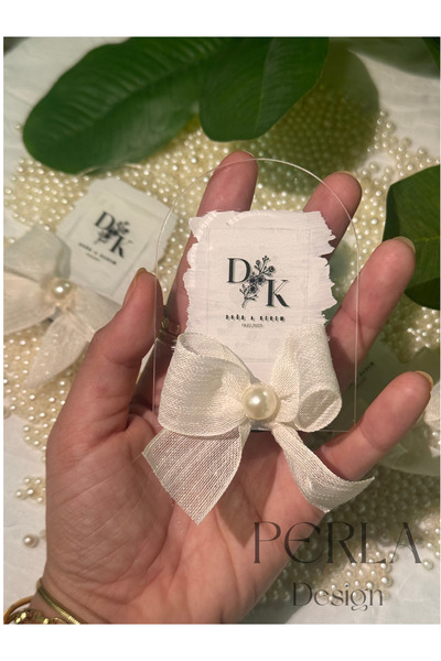 Perladesign Perla Desing Şeffaf Pleksi Magnet Söz, Nişan, Nikah Bebek Hediyel...
