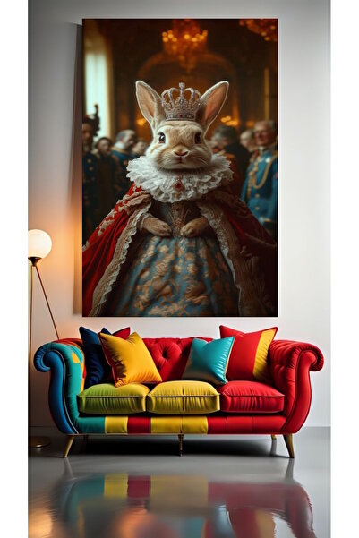 özkacar ROYAL BUNNY :) Tablou pe pânză pentru decorarea casei, perete, salon,...