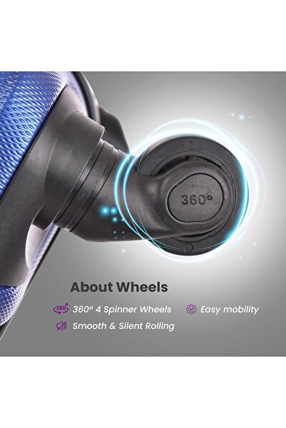 New Travel 3-Piece ABS Hard Shell Luggage Set (50/60/71 cm) - Navy