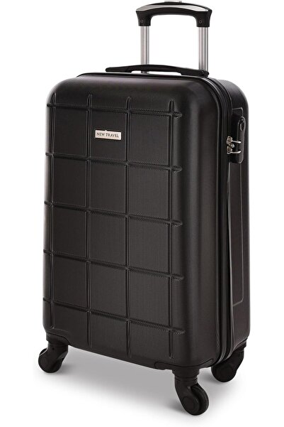 New Travel 20-inch ABS Hard Carry-On Suitcase with 4 Spinner Wheels (BR1051-20, Black)