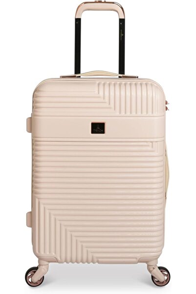 Track 2-Piece Spinner Luggage Set (14" & 20") - Hard ABS, 360° Wheels - White Rice