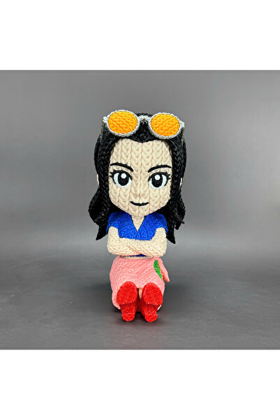 Fud3D دمية نيكو روبن بمظهر محبوك، 19 سم، برأس متحرك، من سلسلة ون بيس