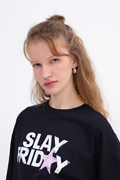 Addax με τύπωμα Μακρυμάνικο μπλουζάκι B10573