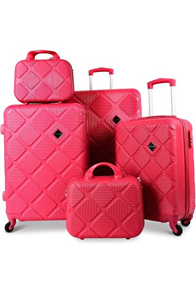 New Travel Luxury 5-Piece ABS Luggage Set with Built-in Locks