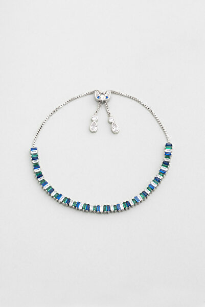 So CHIC... Yakamoz Aurası 18 Ayar Beyaz Altın Kaplama Ayarlanabilir Gümüş Bileklik