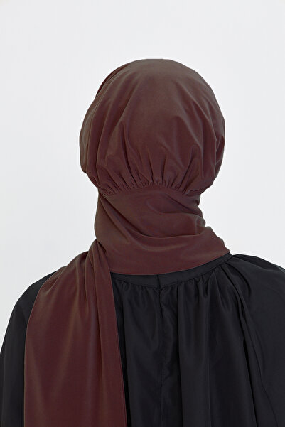 HÜRREM BONE Coffee Practical Ready-To-Wear Hijab Bonnet Sandy Neck Collar with Snap Fasteners 2505_14