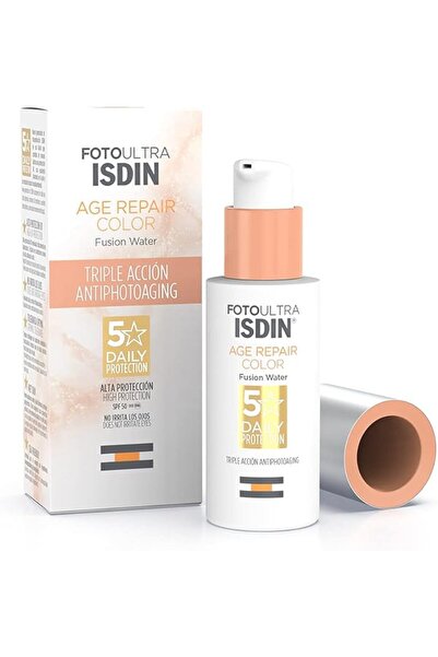 ISDIN Fusion Water Color Tinted Sunscreen SPF 50, 50 ml (Tinted Facial Moistu...