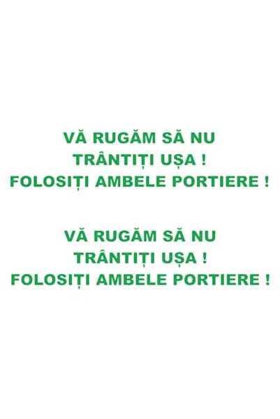 Oracal Set 2 stickere Uber, Bolt, Taxi, nu trantiti usa, folositi ambele portiere, 20cm, verde