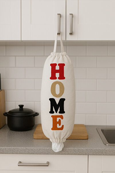 e-Bizz Store 1 Adet Poşetlik & Punch Keten Poşet Düzenleyici – Poşet Organizeri, Mutfak Poşet Düzenleyici