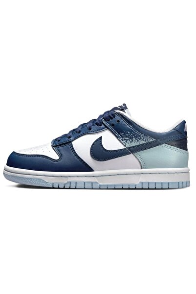Nike Dunk Low Unisex Sneaker Günlük Spor Ayakkabı Beyaz Lacivert