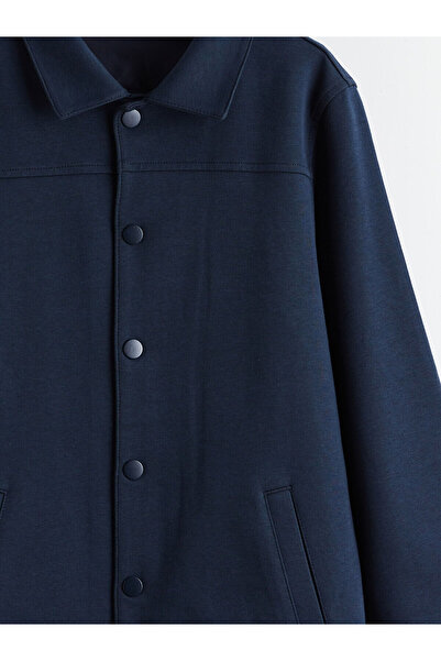 LC Waikiki Navy Blue Shirt Collar Boys' Jacket