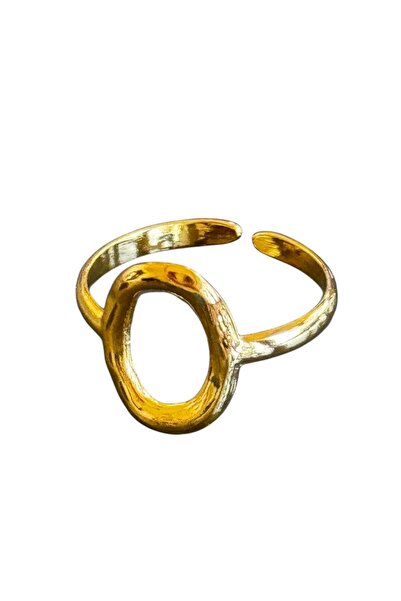TAKIŞTIR Gold Color Adjustable Steel Ring