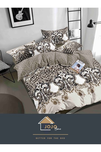 JOJO HOME Bed linen set, fine cotton, 6 pieces, 230x240cm, Royal